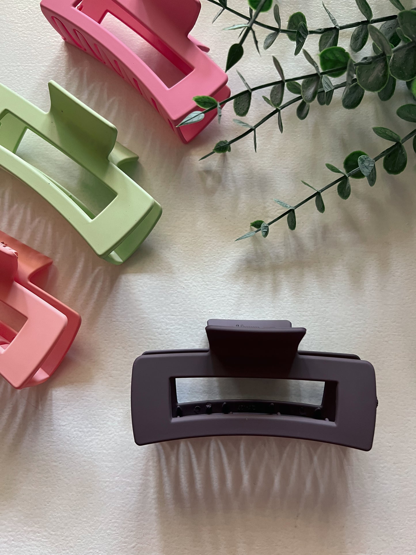 Haarklammer matt lila