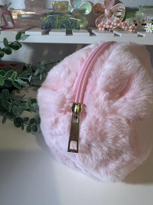 Kosmetik-Tasche Plüsch rosa