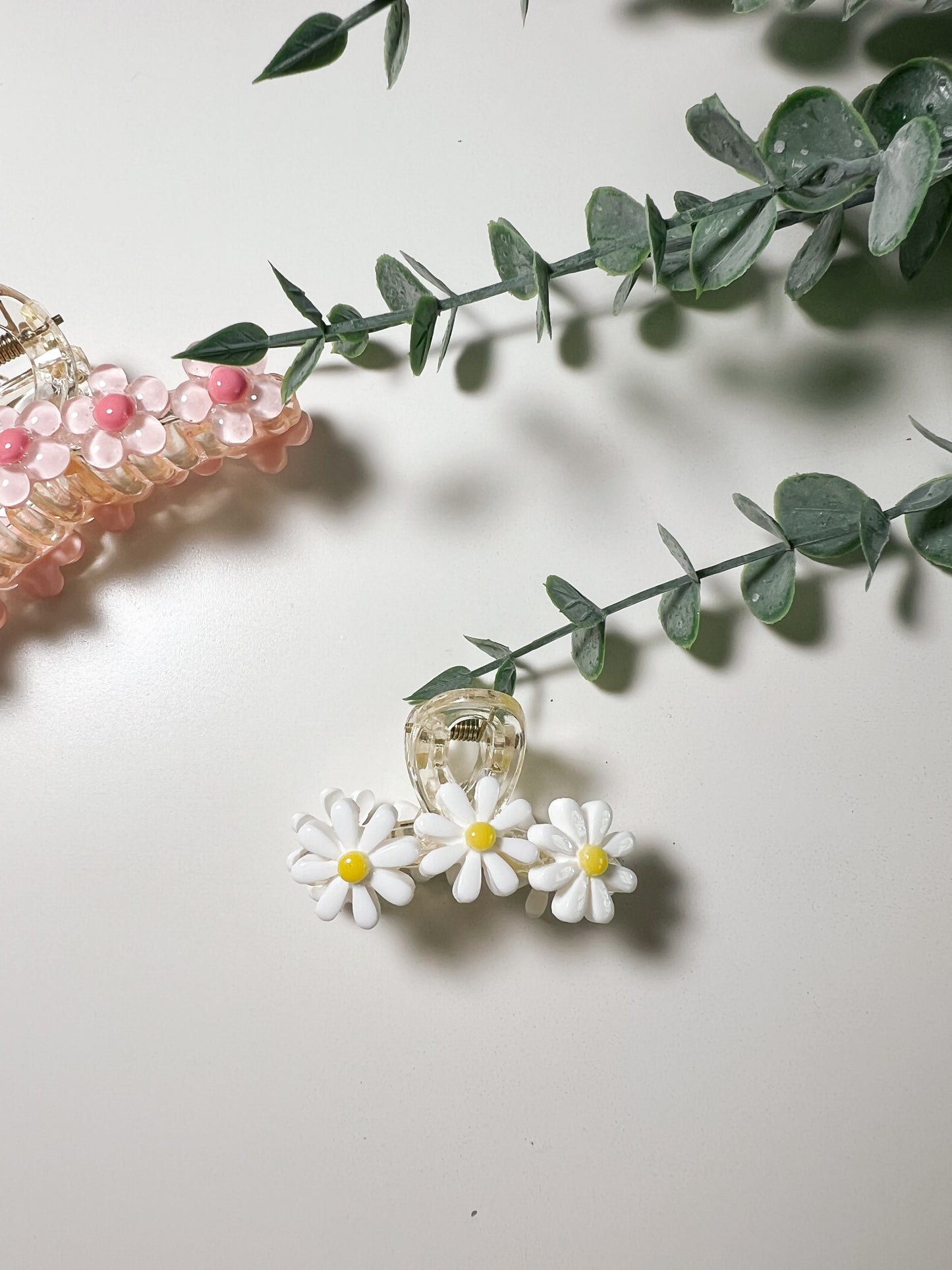 Haarklammer „Gänseblümchen“ weiß