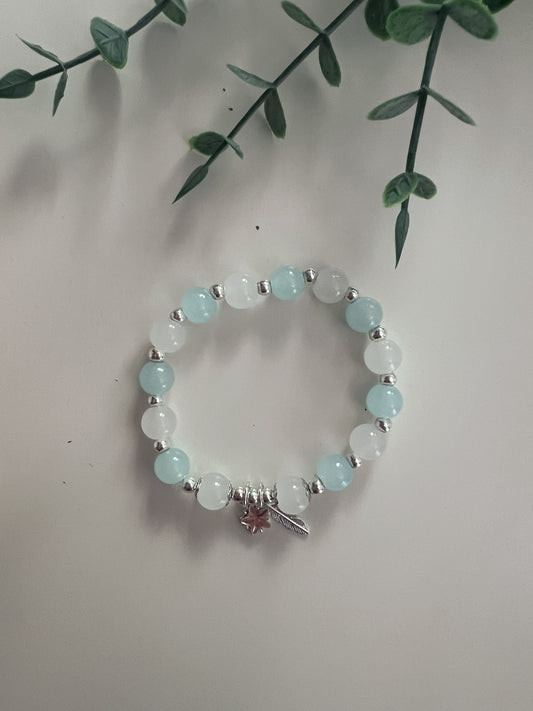 Perlenarmband „Stern & Feder“